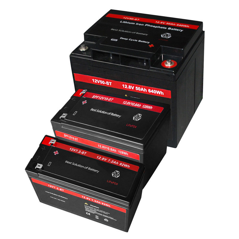 12v 50ah 7,5ah 10ah 640wh Επαναφορτιζόμενη μπαταρία Lifepo4 για εφαρμογές εξωτερικού χώρου