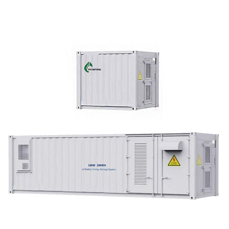 2MWH Συσκευή αποθήκευσης ενέργειας 1100kW 3870kWh Συσκευή αποθήκευσης ενέργειας μπαταρίας 40ft