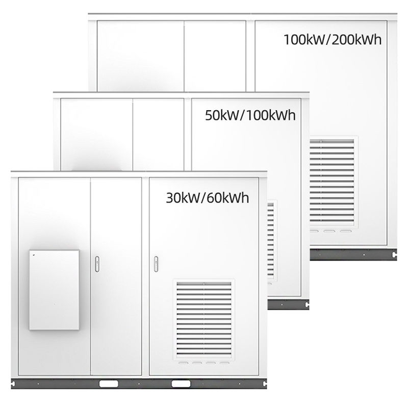 60KWh έως 200kWh φορητό ντουλάπι αποθήκευσης ενέργειας για βιομηχανική εξωτερική χρήση υψηλής χωρητικότητας