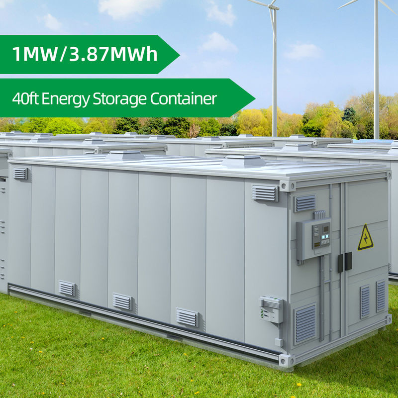 40ft ESS 1MW 3.87MWh Συσκευή Συστήματος Αποθήκευσης Ενέργειας Πύργος Κορυφής Γόνας Ηλιακή Ενέργεια Αποθήκευση Ενέργειας