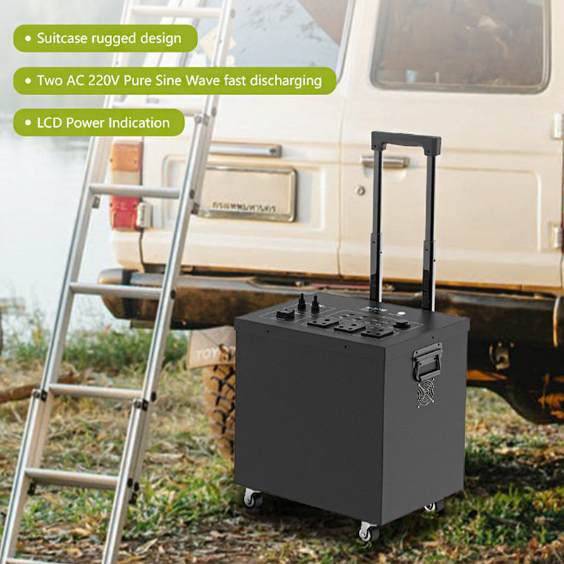 Φορητή ηλιακή γεννήτρια για κάμπινγκ, 2500Wh Lifepo4 φορητό σταθμό ηλεκτρικής ενέργειας